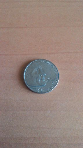 США, 5 центов 2005. 200 лет экспедиции Льюиса и Кларка - Выход к океану. Двор P.