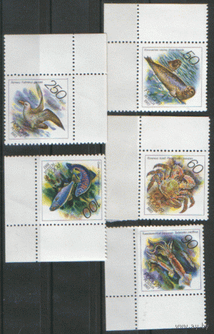 РФ. Заг. 104/108. 1993. Животные морей Тихоокеанского региона. ЧиСт.