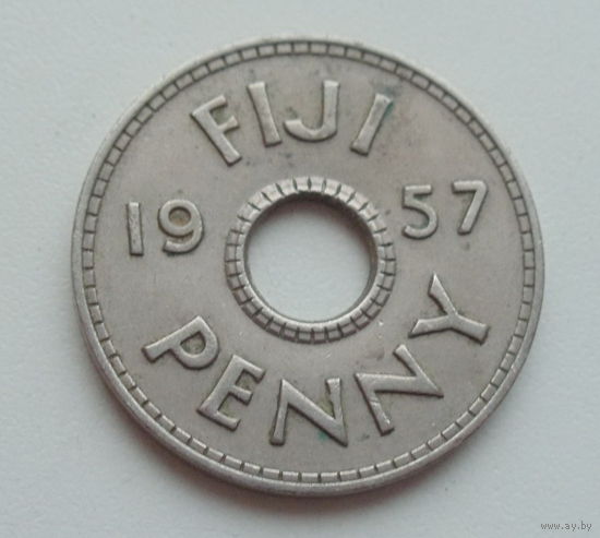 Фиджи 1 пенни 1957 год королева Елизавета II