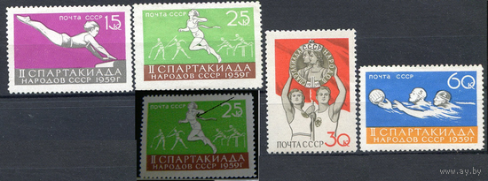 1959. СССР  Спорт Спартакиада народов СССР + (Без штриха на груди). ЧБН **