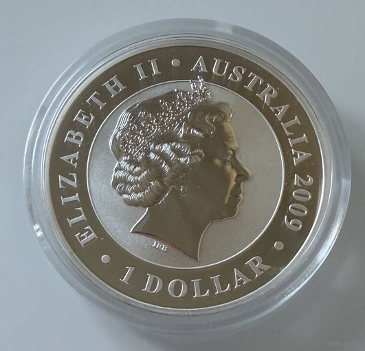 1 доллар 2009 г.   Елизавета 2.  КОАЛА.  СЕРЕБРО. 999 пробы   УНЦИЯ.