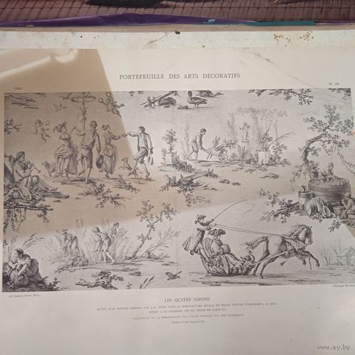 Гравюра. Paris. 44x31cm. 19-20век.   РАСПРОДАЖА КОЛЛЕКЦИИ.