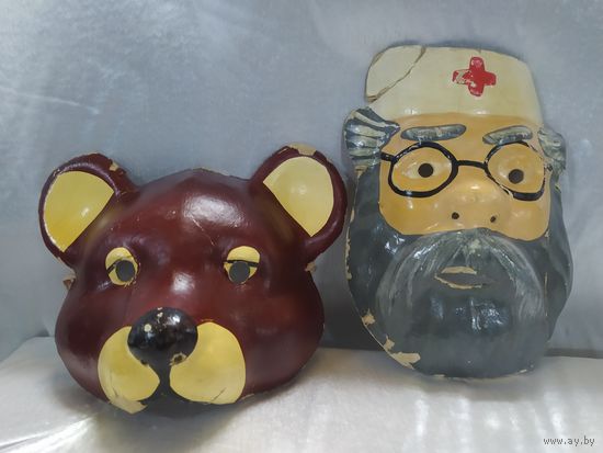 Две карнавальные маски + игрушки бонусом