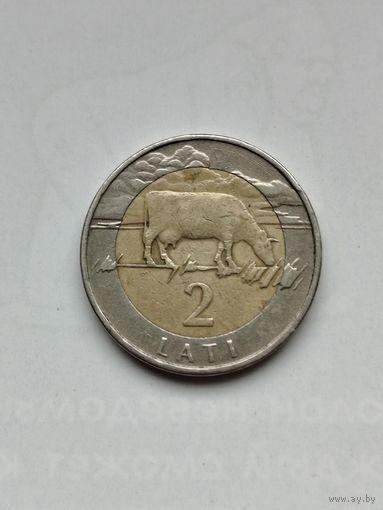 2 лата Латвия.