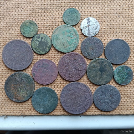 Монеты преимущественно империи с 1 серебрушкой