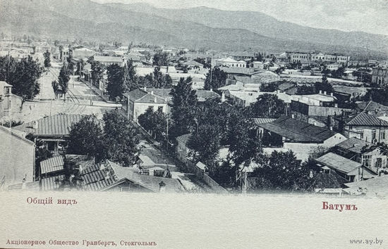 Открытка Грузия Батум Батуми Общий вид до 1917 Акционерское общество Гранберг Стогкольм