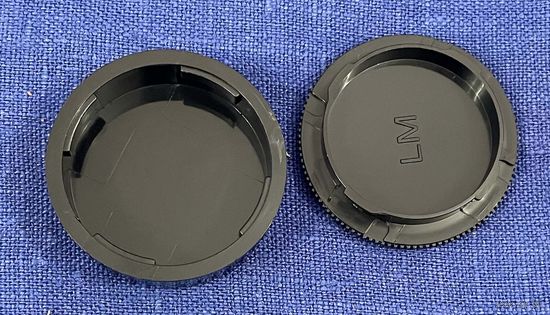 Крышка фронтальная на фотоаппарат Лейка и задняя на объектив LM