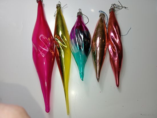 Ёлочная игрушка - Сосульки  , СССР .