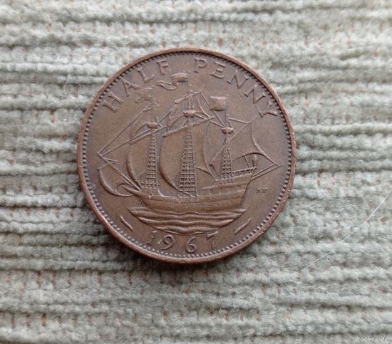 Werty71 Великобритания 1/2 пенни 1967 Корабль