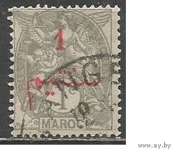 Французское Марокко. Аллегория. Знания. Надпечатка арабским шрифтом. 1911г. Mi#25.