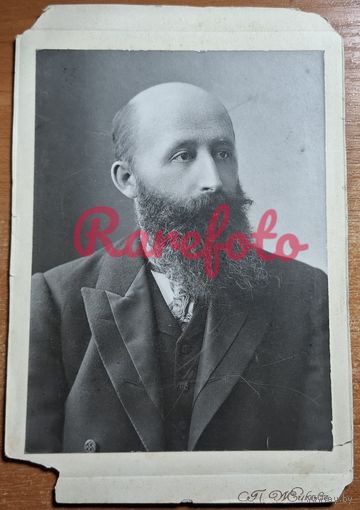 1910 Кабинет портрет СПБ Славянов Александр Гаврилович студийное фото Архив Славяновых фотограф П.С. Жуков