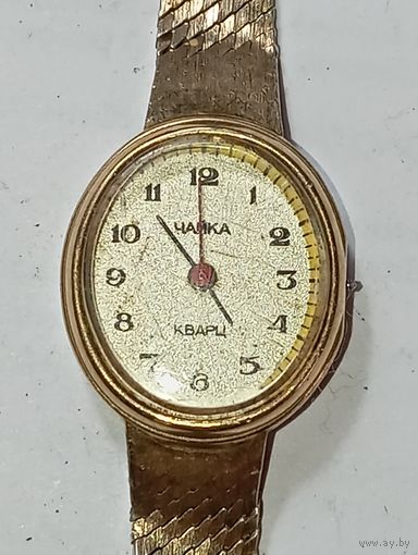 Часы механические позолоченные ЧАЙКА  .  AU . Редкие .