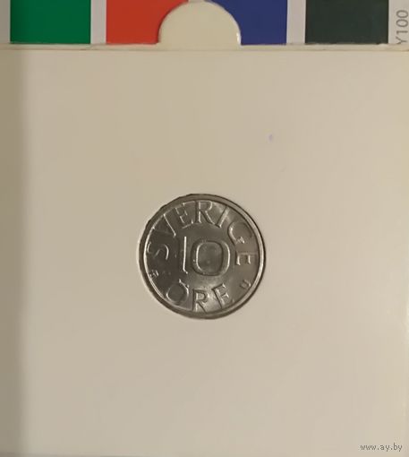 Швеция 10 эре   1978 в холдере