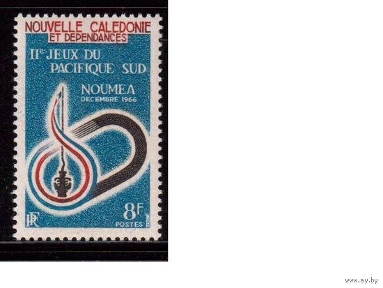 Новая Каледония-1966, Французские колонии,(Мих.420) * (след от накл.), Спорт, Эмблема