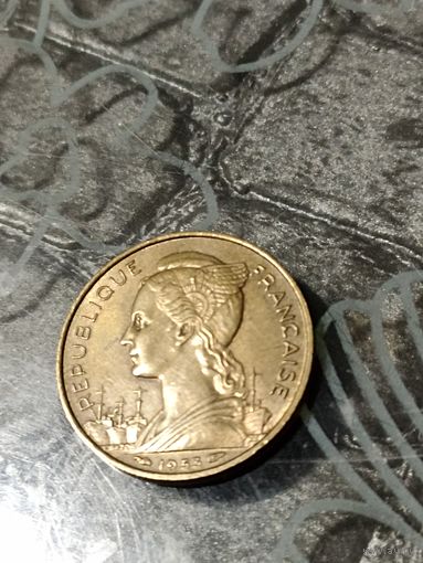 Французский Мадагаскар 20 франков 1953 год