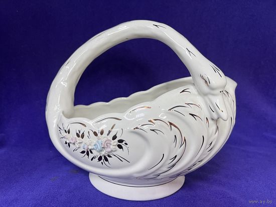 Лебедь большая Фарфор с рубля