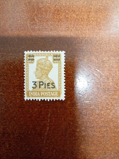Индия Георг VI надпечатка