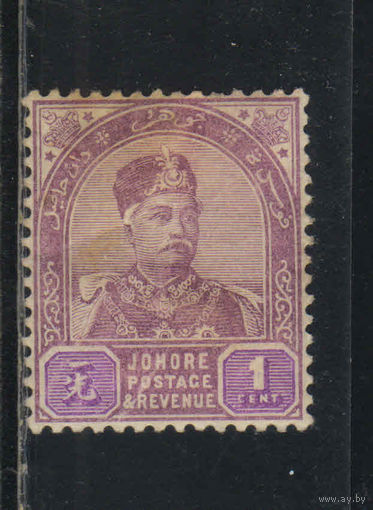 GB Колонии Малайя Джохор 1891 Абу Бакар Надп Стандарт Заверка #5*
