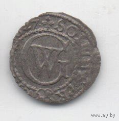 Провинция Королевская Пруссия. 1 солид 1627. Курфюрст Георг Вильгельм Гогенцоллерн