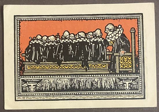 Нотгельд 50 пфеннигов 1921 год. Шёппенштедт,. Веймарская республика