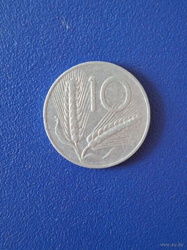 Италия 10 лир 1953 года
