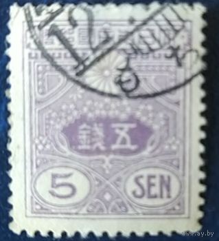 Япония 1914 1 из 11  13:13 1\2 , сорвана с конверта.