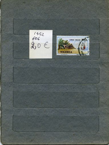 НИГЕРИЯ, 1992,   РАСТЕНИЯ, ПРИРОДА, ЛАНДШАФТ   1м  (на "СКАНЕ" справочно приведены номера и цены по Michel)