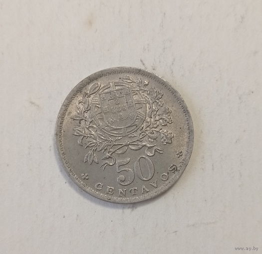 Португалия 50 сентавос 1952 год состояние