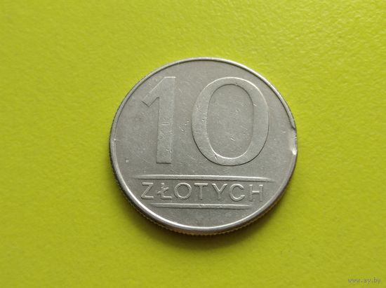 Польша. 10 злотых 1987. Брак, выкус. Торг.