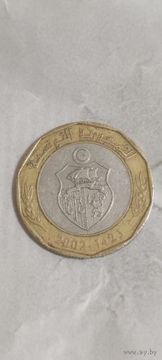Тунис 5 динар 2002