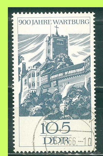 ГДР-1966_(U) (1233). 900-летие историко-архитектурного памятника – замка Вартбург