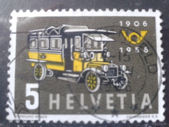Швейцария 1956 Почтовый автомобиль