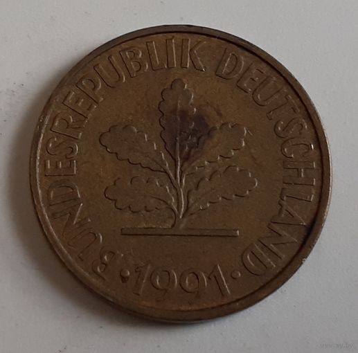Германия 10 пфеннигов, 1991"F" (14-2-16)