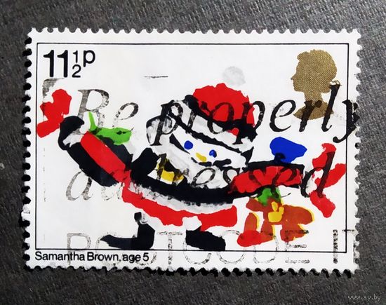 Марка Великобритания 1981 год Рождество