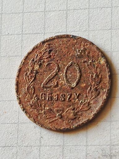 Войсковая Бона (20 грошей Ивенец/Польша) 20е года