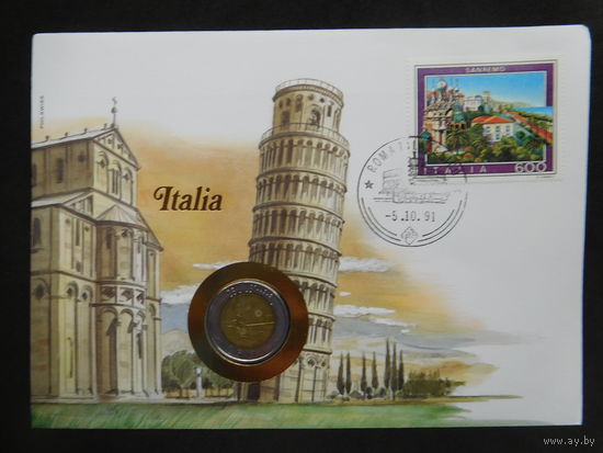 Италия 500 лир 1983 г конверт первого дня КПД