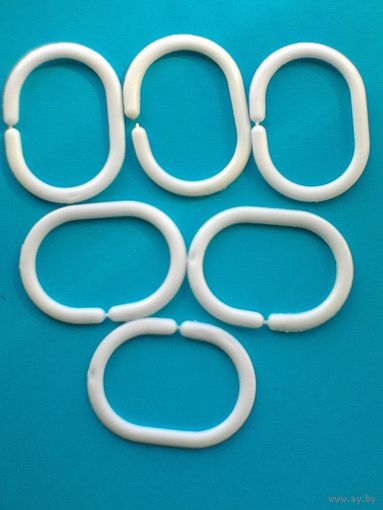 Шесть Колец для Шторки Душа - Одним Лотом.