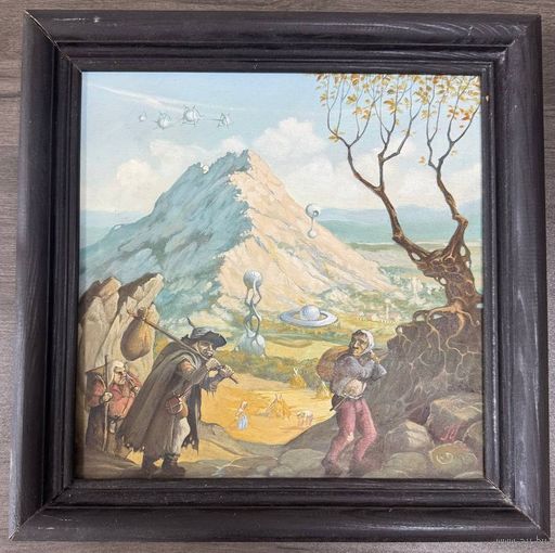 Картина Попов И.В. "Бродяги" 2010 Х.М. 32*32
