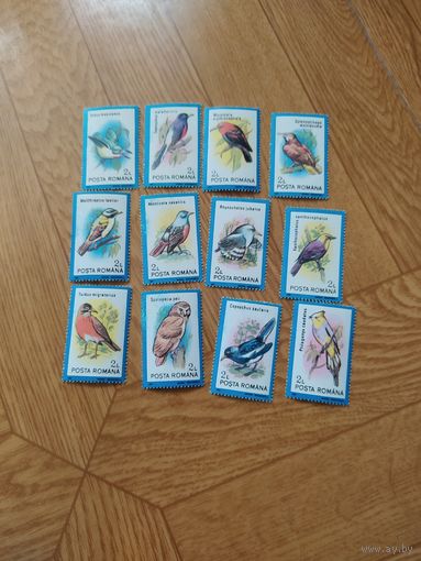 Румыния серия марок 1991г. Птицы