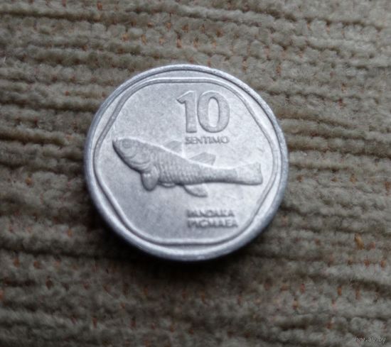 Werty71 Филиппины 10 сентимо 1990 Рыба Филиппинские острова