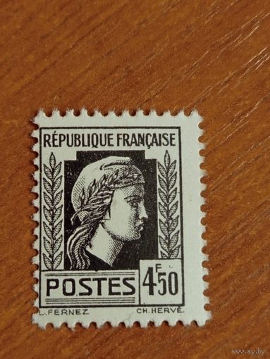 1944-45 Франция Французский Комитет Национального Освобождения Марианна чистая клей MNH** (4-1)