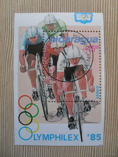 М-3 БЛОК. НИКОРАГУА. ВЕЛОСПОРТ. 1985.