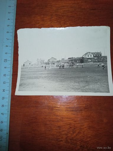 Старинная фотография Пинск стадион  футбол 1950 гг