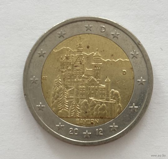 2 евро Германия 2012 Федеральная земля Бавария D