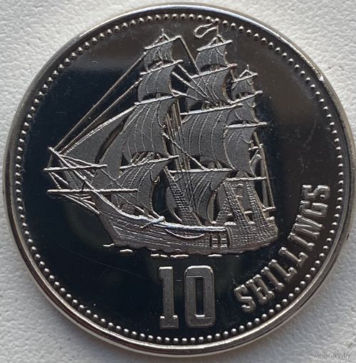 Сомалиленд 10 шиллингов 2019 г. Корабль. Парусник