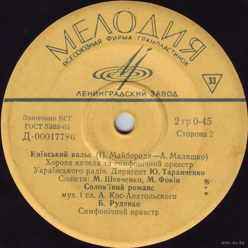 ЕР Песни украинских советских композиторов - Черемшина (1966)