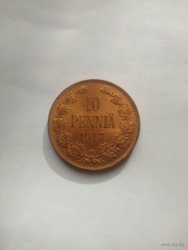 10 пенни 1917 года (Финляндия, Великое княжество)