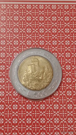 Сан Марино 500 лир 1988