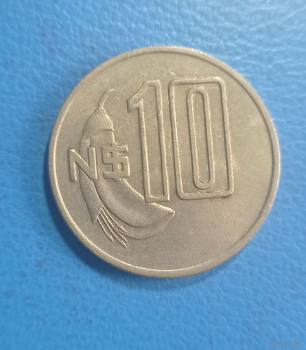 Уругвай 10 песо 1981 год Артигас
