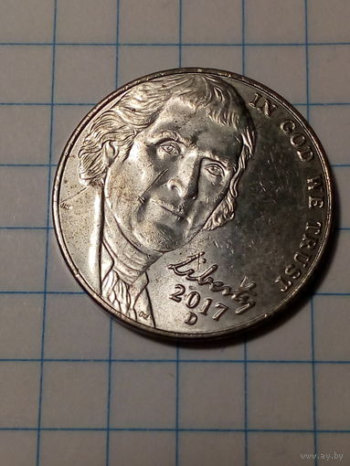 5 центов США 2017 Д год